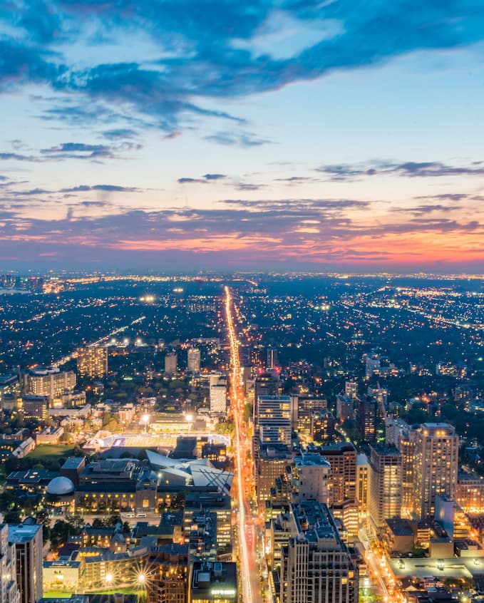 Overview of One Bloor's exterior designs providing unparalleled views of the surrounding cityscape